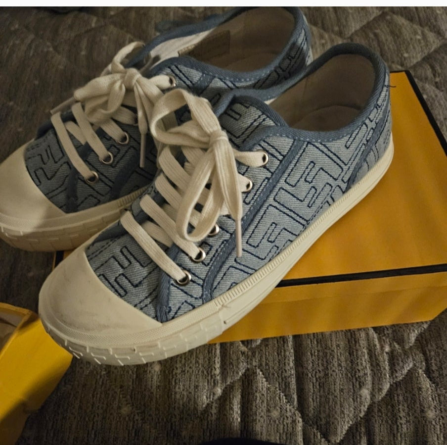 Authentic Fendi Domino denims trainers