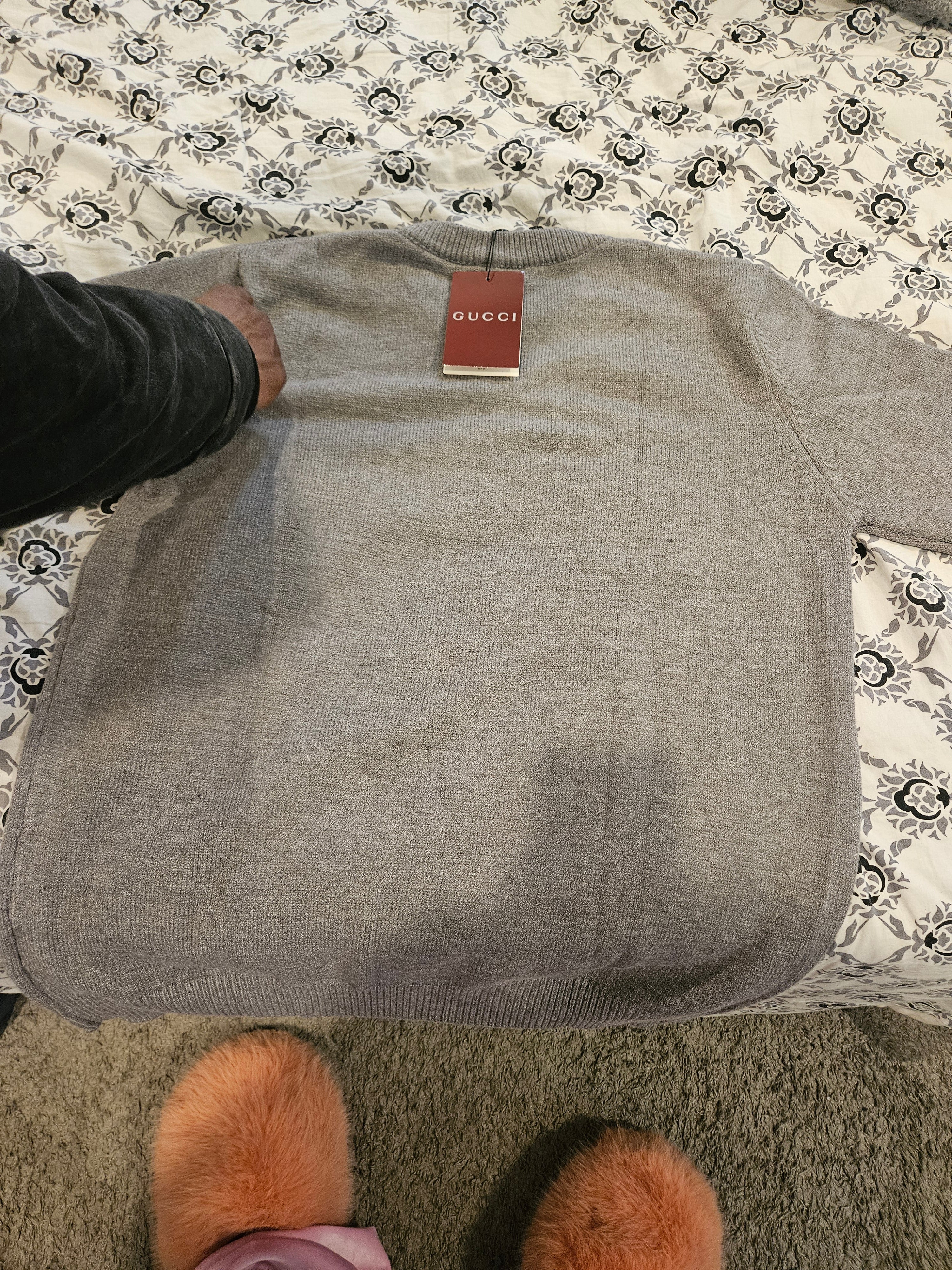 Authentic Gucci Grey Sweater Crew Neck