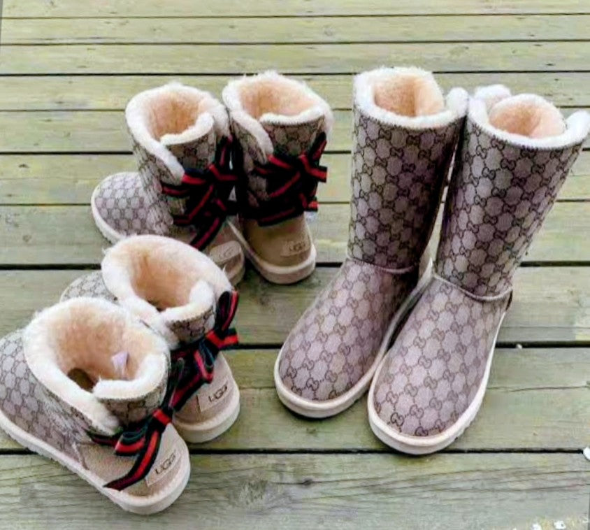 CreationzCloset Heirloom Monogram Shearling Bow Boot UGGZ
