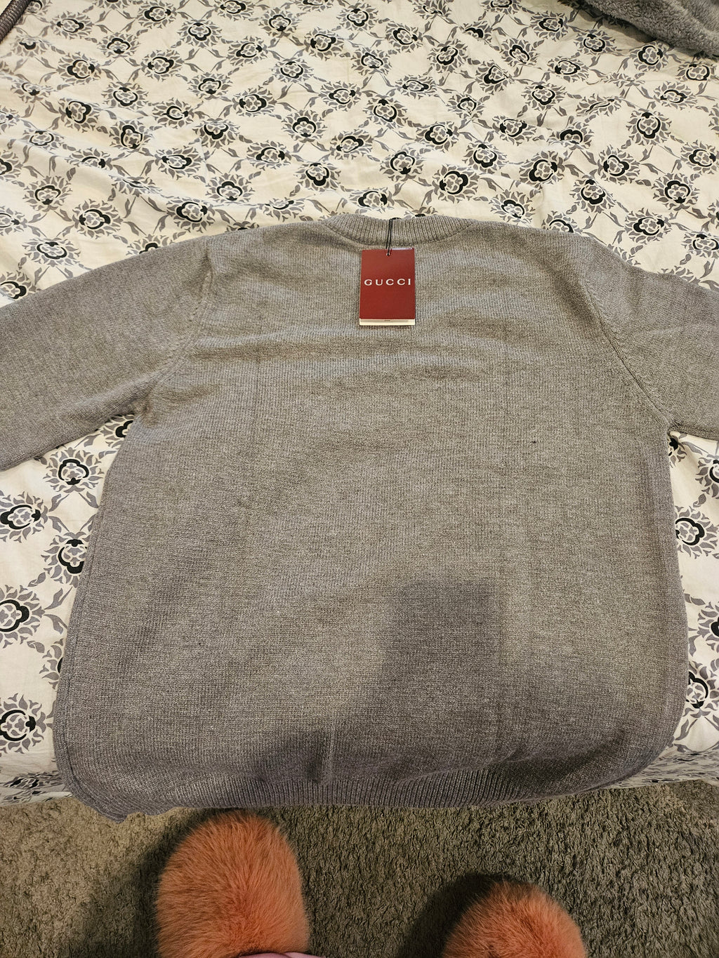 Authentic Gucci Grey Sweater Crew Neck