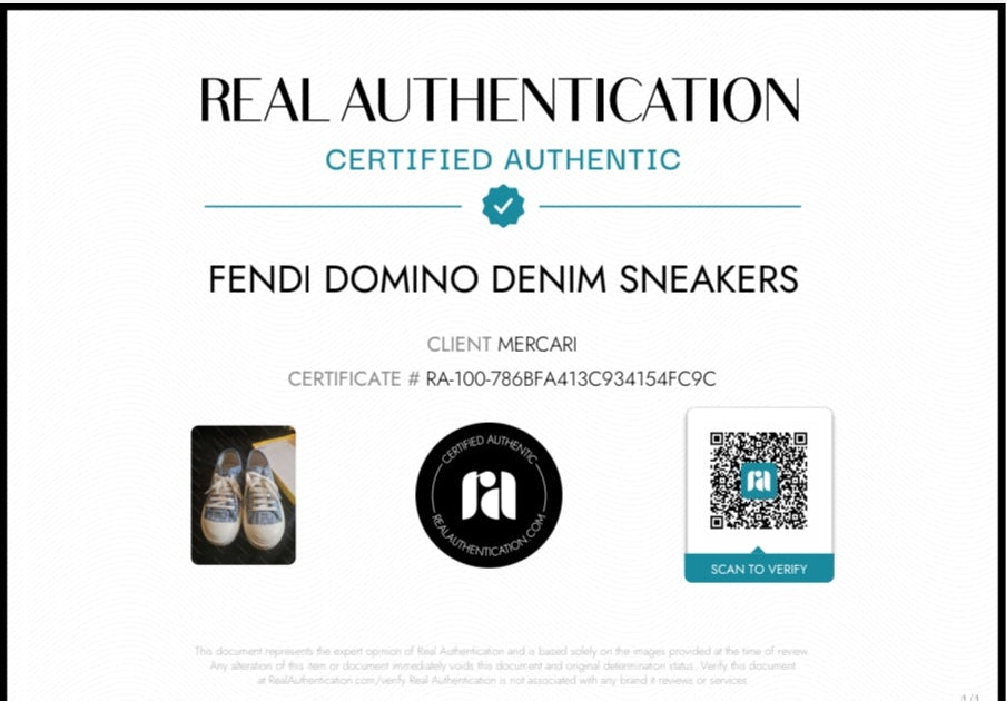 Authentic Fendi Domino denims trainers