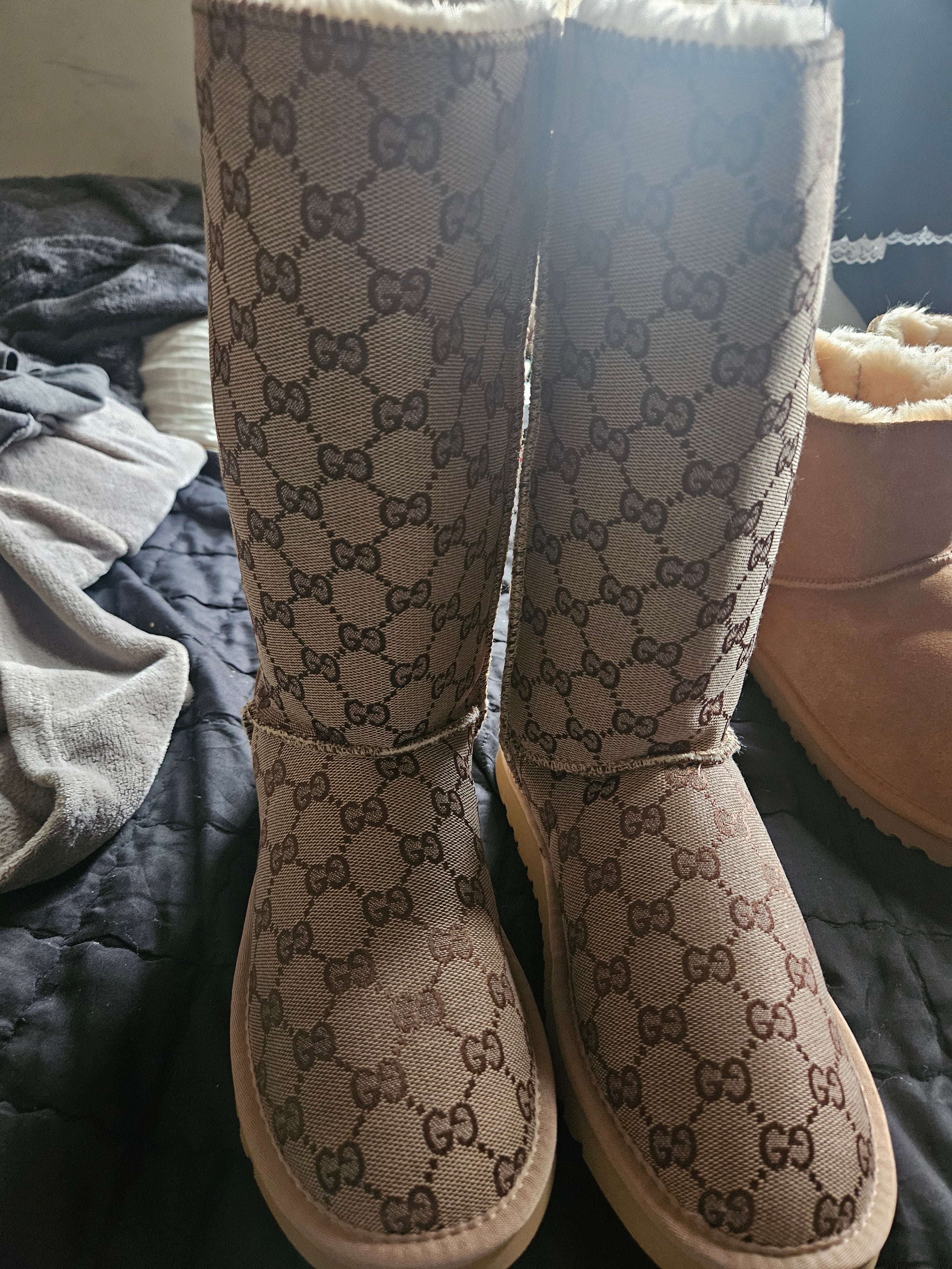 CreationzCloset Heirloom Monogram Shearling Bow Boot UGGZ