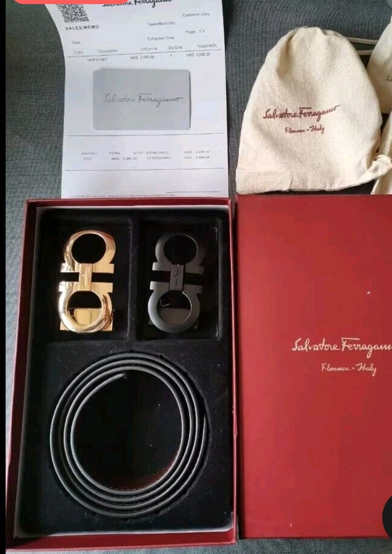 Classic Mancini farragamo Belt Set size 36