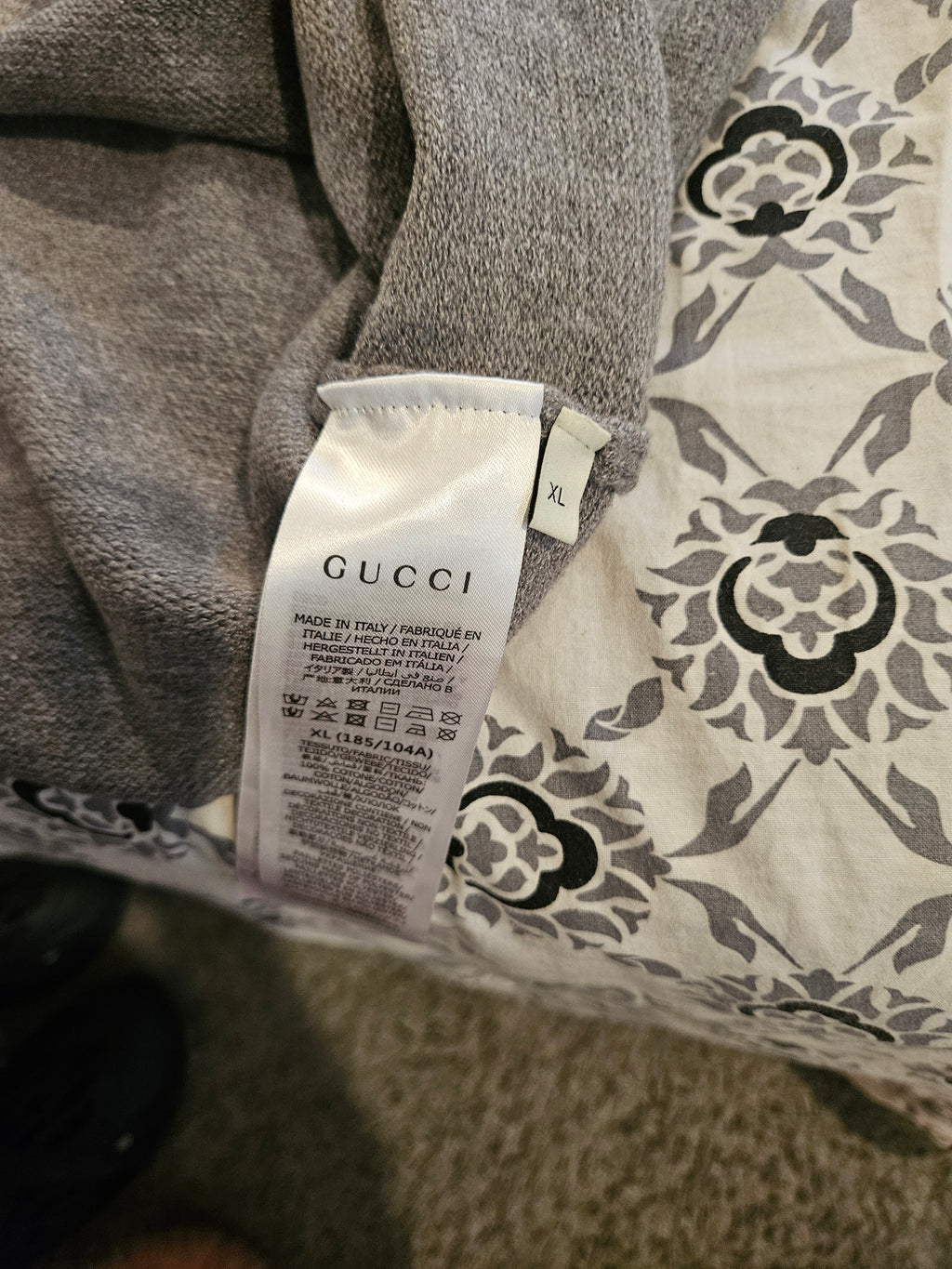 Authentic Gucci Grey Sweater Crew Neck