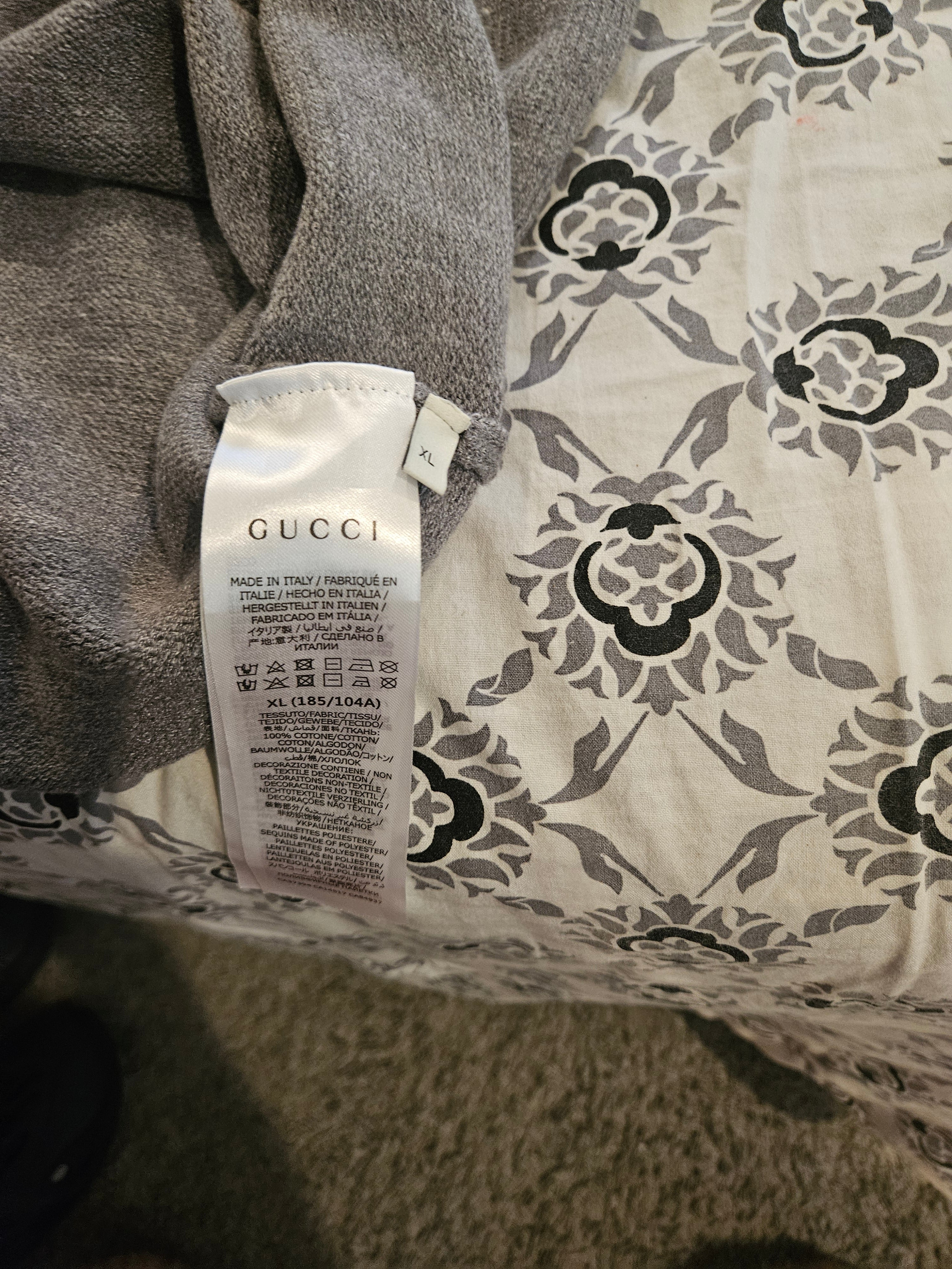 Authentic Gucci Grey Sweater Crew Neck