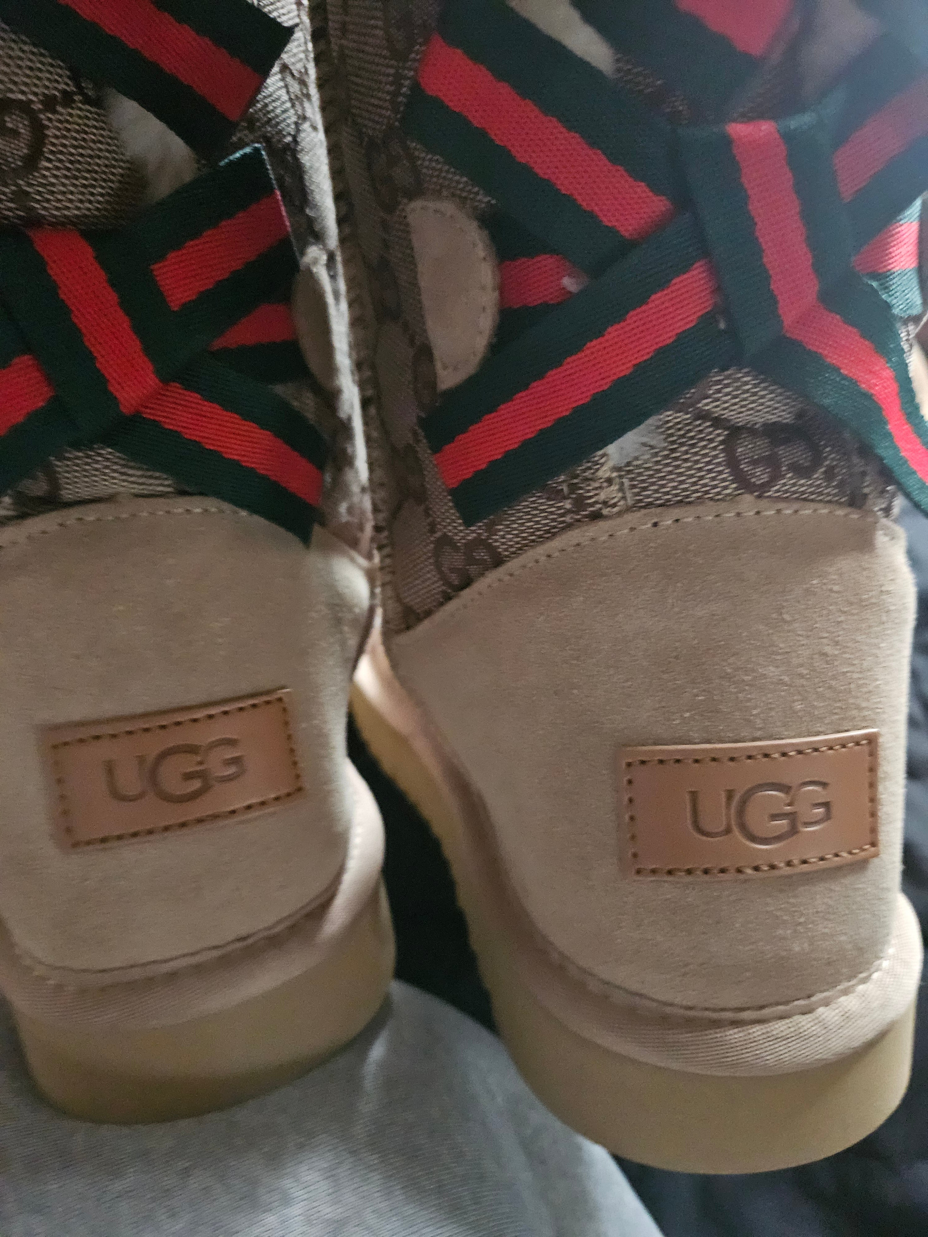 CreationzCloset Heirloom Monogram Shearling Bow Boot UGGZ